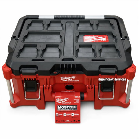 Milwaukee 48-22-8425 PACKOUT 100-Pound Capacity Polymer Packout Large Tool Box