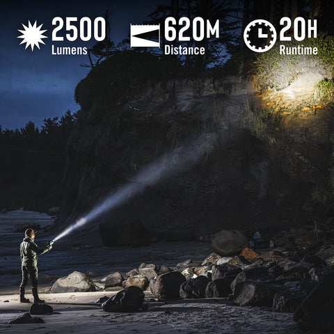 Coast LS20R 2500 Lumen IP67 Waterproof Floating 1/4 Mile Beam Runtime Spot Flood