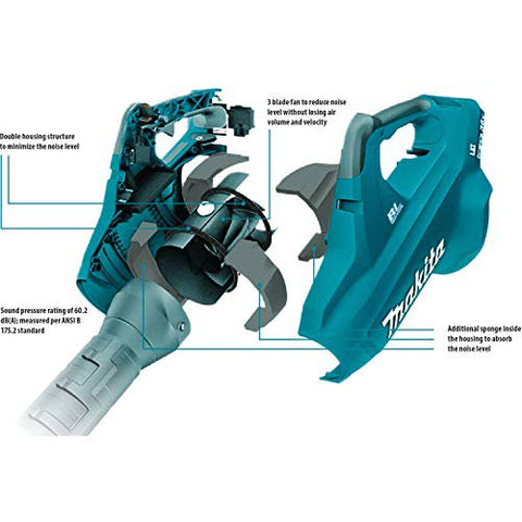 Makita XBU02PT1 36V (18V X2) LXT� Brushless Blower Kit with 4 Batteries (5.0Ah)