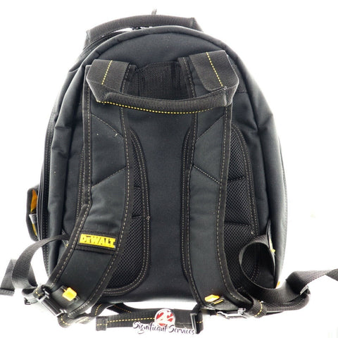 DeWalt DGL523 PRO 57 Pocket LED Light Lighted Padded Backpack Tool Carrier Bag