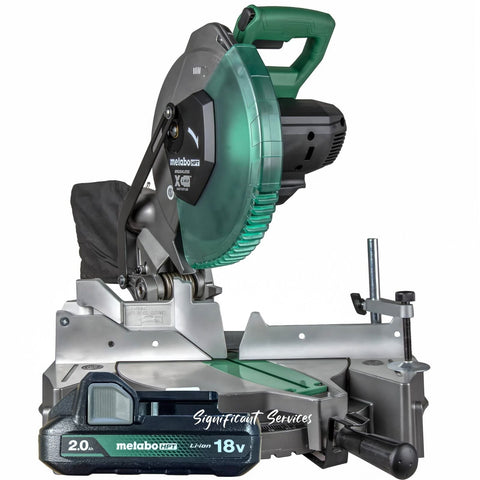 Metabo HPT C1810DFAQ4 18V MultiVolt Cordless 10 Inch Single Bevel Miter Saw BSL1