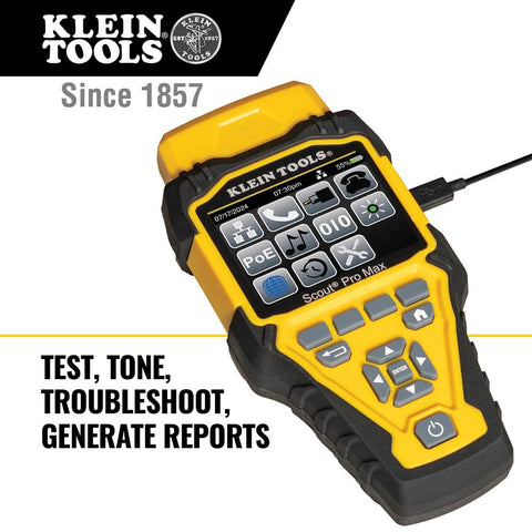 Klein VDV501-770 Scout Pro Max Cable Tester Ethernet Coax Phone Test Map Remotes