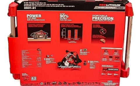 Milwaukee 2831-21 M18 FUEL 18V 6-1/2" 6.0 Ah Cordless Li-Ion Plunge Track Saw...