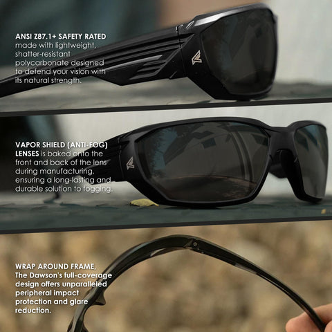 EDGE XD416VS Dawson Wrap-Around Anti-Fog/Vapor Shield Safety Glasses