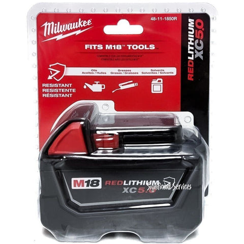 Milwaukee 48-11-1850R M18 18V REDLITHIUM Li-ion XC5.0Ah Grease...