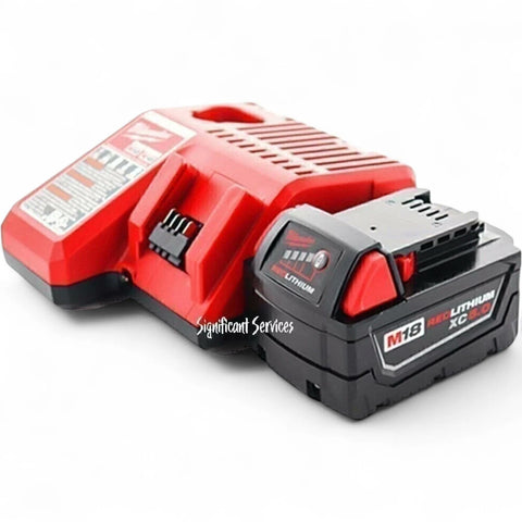 Milwaukee M18 2848-20 Inflator Kit with 48-11-1850 5.0 Battery and Charger