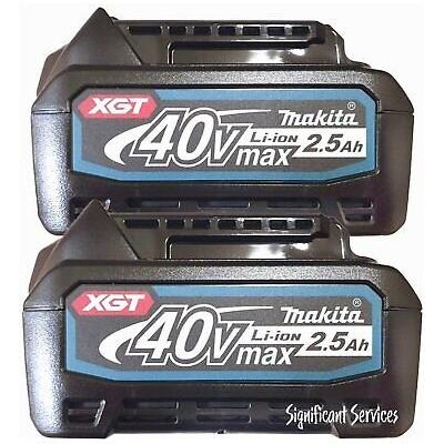 Genuine Makita BL4025 XGT 40V MAX 2.5 Ah LED Lithium-Ion Cordless Battery 2 Pack