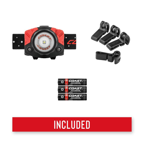 Coast 21328 FL85 615 Lumen Dual Color Pure Beam Focusing LED Headlamp