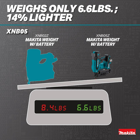 Makita XNB05Z 18V LXT Brushless Cordless 2-1/2 in 16 Ga Straight Finish Nailer
