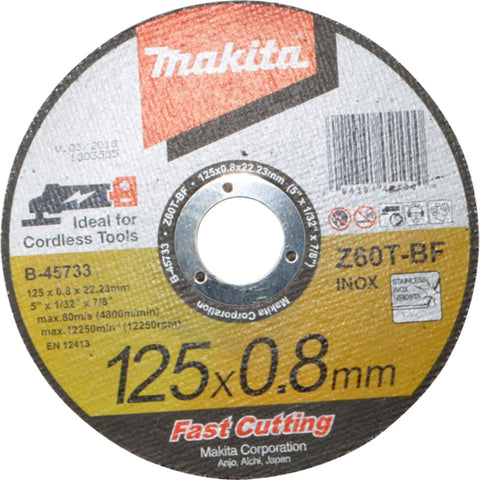 Makita B-46143-25 5" x .032" x 7/8" Ultra Thin Cut-Off Wheel Stainless Steel