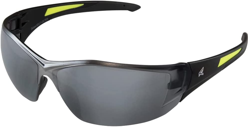 Edge Eyewear Sd117-G2 Safety Glasses, Traditional Silver Mirror Polycarbonate