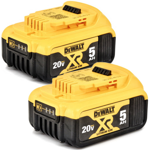 DeWALT DCB205-2 20V Max Premium 5.0 Ah XR Li-Ion Battery Packs