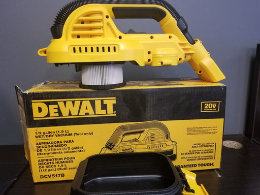 DEWALT DCV517B 20-Volt MAX Lithium-Ion 1/2 Gal. Wet/Dry Portable Vacuum
