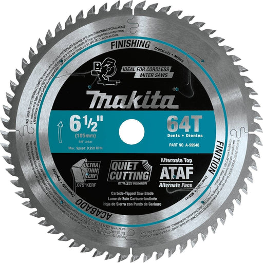 Makita A-99948 6-1/2" 64T Carbide-Tipped UltraThin Kerf Saw Blade
