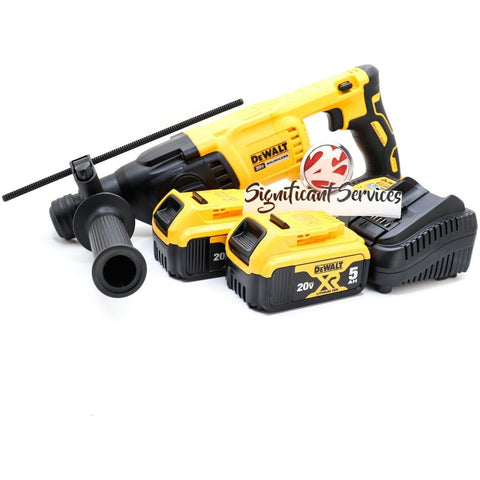 DeWALT DCH133B 20V MAX 2-5.0 AH XR Brushless 1” D-Handle Rotary Hammer Drill Kit