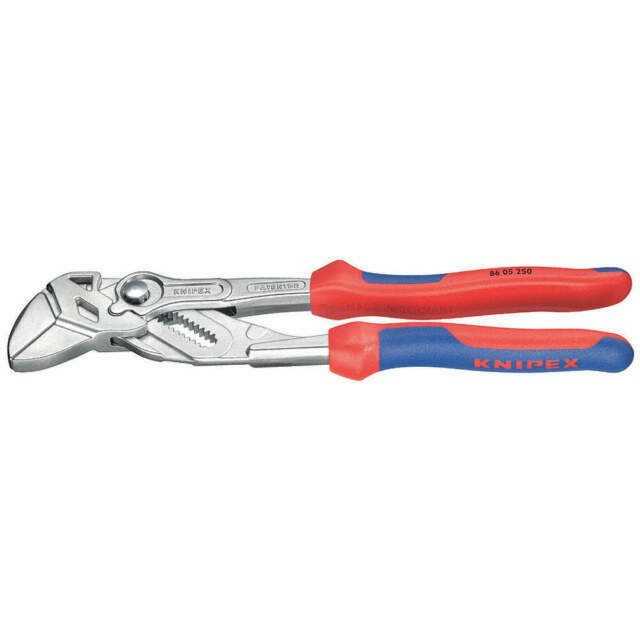 KNIPEX 8605250 10" Heavy Duty Adjustable Ratchet Pliers Wrench Comfort Grip